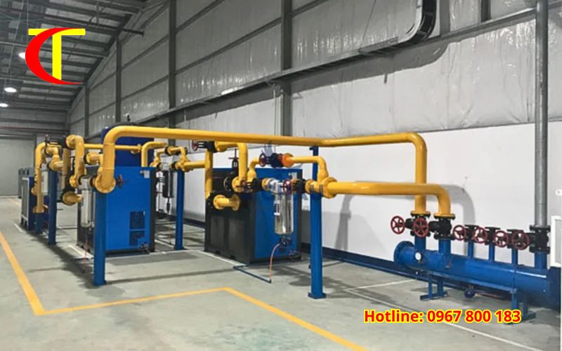 thi công đường ống khí nén cho nhà máy 