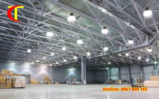 lắp đặt hệ thống chiếu sáng nhà máy sản xuất bánh kẹo