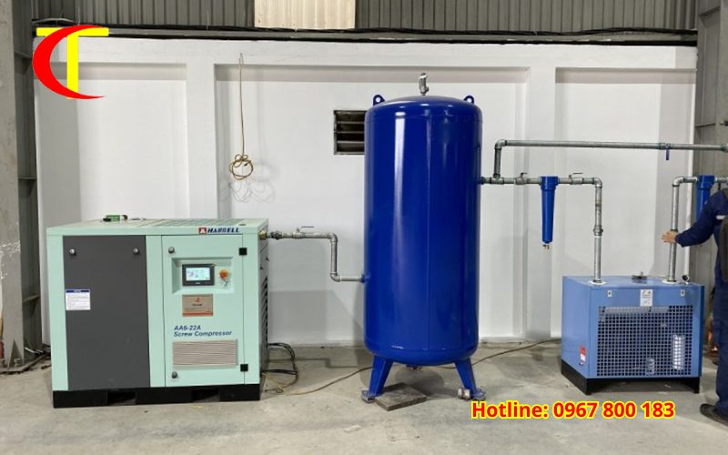 lắp đặt hệ thống khí nén công suất lớn 