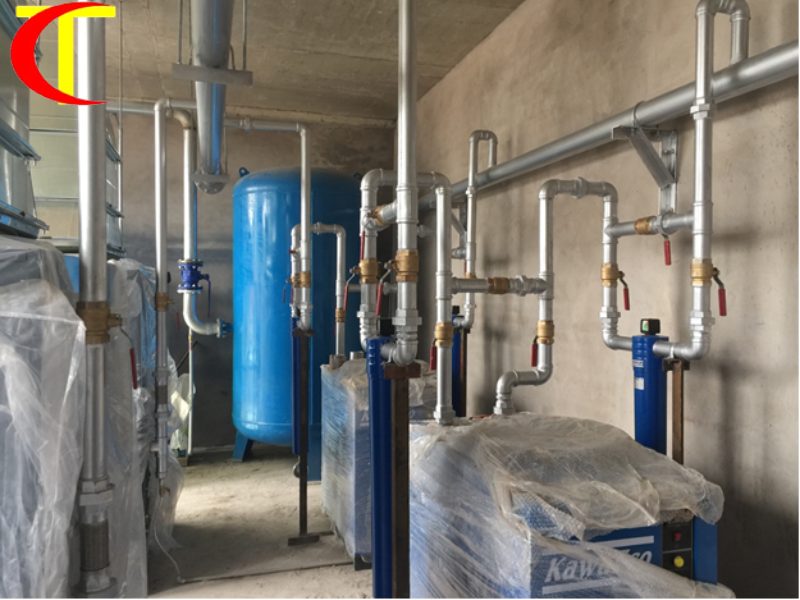 thi công hệ thống ống khí nén tại Hưng Yên