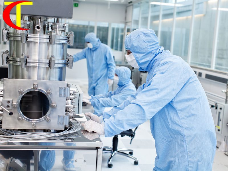 thi công phòng sạch trong sản xuất linh kiện điện tử