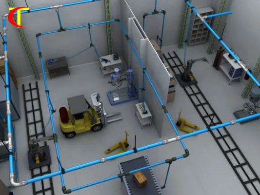 thiết kế hệ thống máy nén khí nhà xưởng