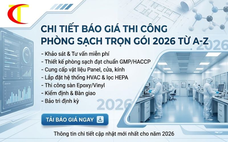 Báo giá thi công phòng sạch trọn gói 2026