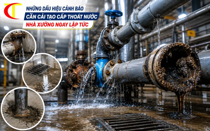Cải Tạo Cấp Thoát Nước Nhà Xưởng Hạn Chế Tắc Nghẽn Và Rò Rỉ cải tạo cấp thoát nước nhà xưởng