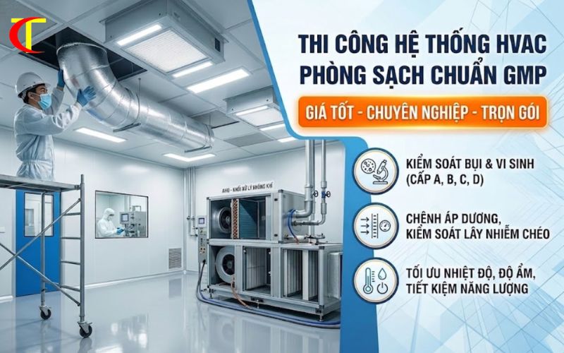 Thi Công Hệ Thống HVAC Phòng Sạch Chuẩn GMP Giá Tốt 2026 thi công hệ thống HVAC phòng sạch