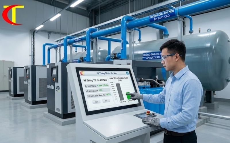 Tối Ưu Áp Suất Khí Nén Công Nghiệp Giúp Giảm Tiền Điện Cho Nhà Máy tối ưu áp suất khí nén công nghiệp