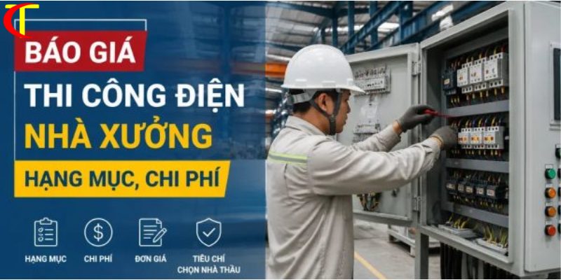 báo giá thi công điện nhà xưởng
