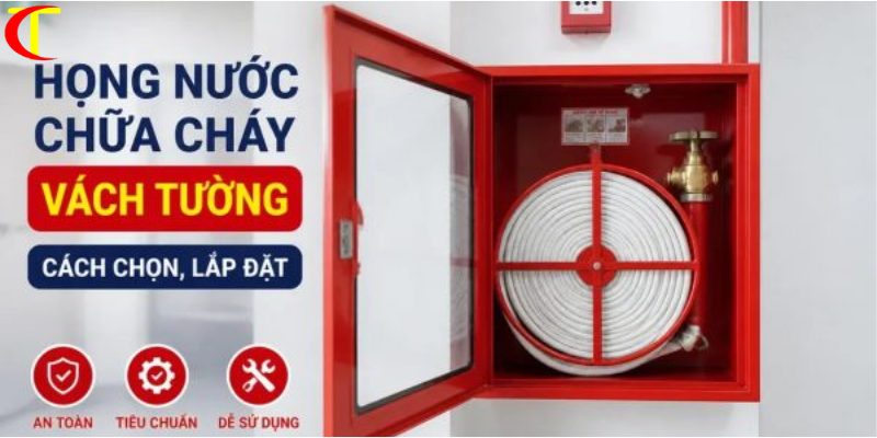 họng nước chữa cháy vách tường
