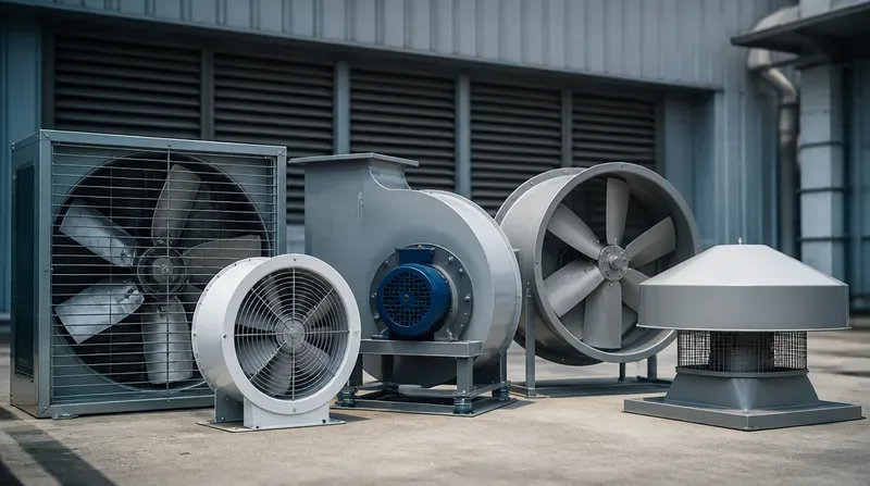 Các loại quạt hút công nghiệp phổ biến hiện nay